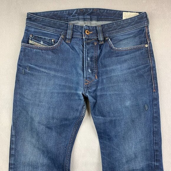 Diesel Mens Pants 29 Blue Distressed Jeans Safado Regular Slim Straight 29x30 - Picture 2 of 13